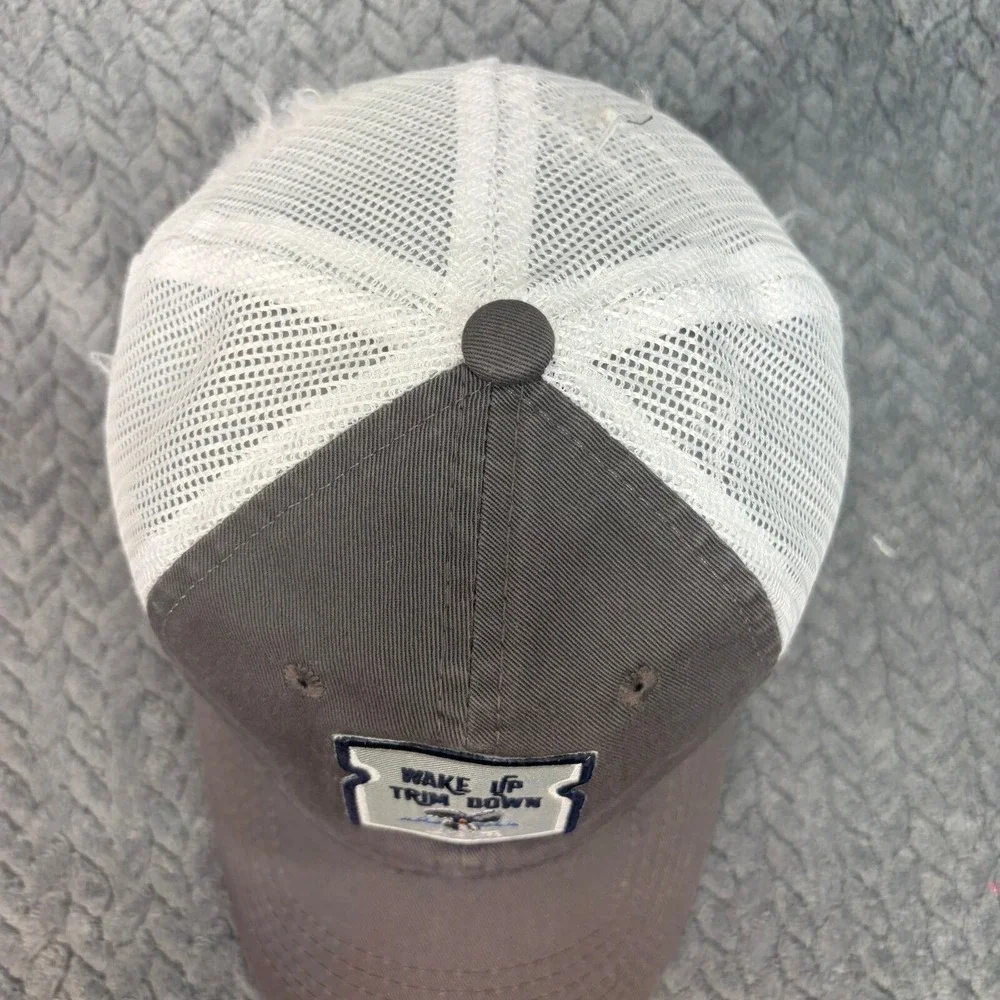 Outdoor Cap Platinum Series Wake Up Trim Down Gray White Mesh Trucker Hat